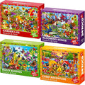 QUOKKA Puzzles for Kids Ages 6-8 - Toddler Puzzles 4-6 - 4-Pack 60 Piece Search and Find Animals and Bugs Jigsaw Puzzle 5-8 - Learning Toys for 3 yo Boys and Girls - Educational Games Gift Version II