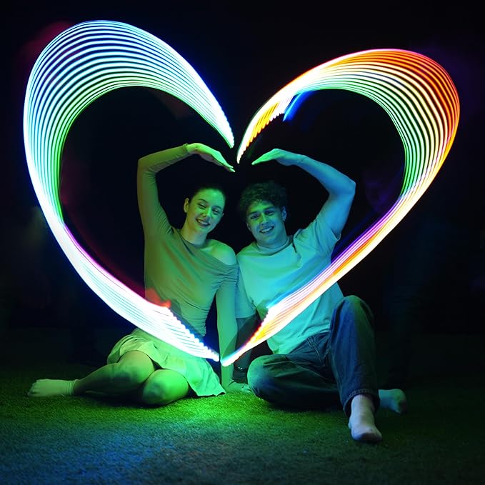 TOSY Flying Ring - 12 LEDs, Super Bright, Lost Mode, Auto Light Up, Camping Essentials for Kids/Teens/Boy/Girl, Safe & Soft, Waterproof, Pool/Beach Games, Lightweight Toy (Red)