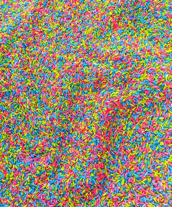 Sensory Bin Filler for Sensory Table - Colored Rice for Sensory Play (Summer Rice)