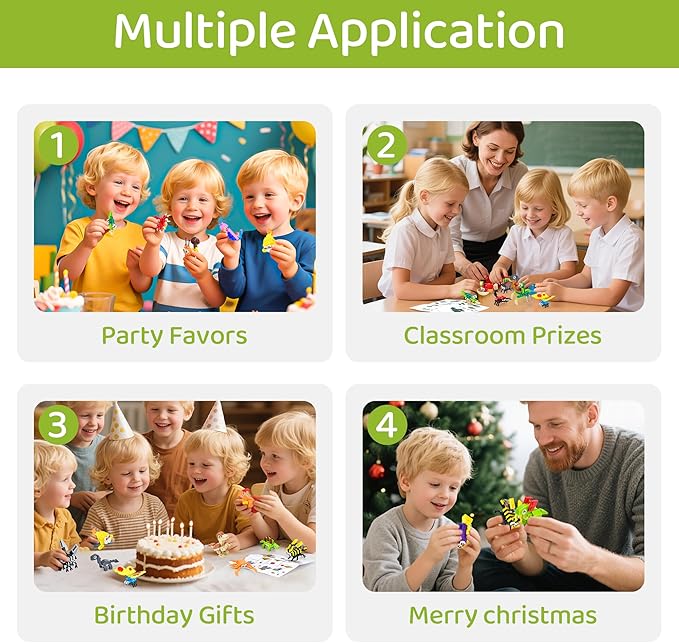 36 Packs Small Animal Mini Building Blocks Set Party Favors for Kids 4-8, Goodie Bags Stuffers for Kid, Prize Box Toys for Kids Classroom