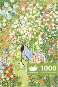 MOMIBOOK Puzzles for Adults 1000 Piece Jigsaw Puzzles of Afternoon Garden, Spring Painting Image Difficult Challenging Hard Impossible Puzzle, Funny Toys & Games Christmas Birthday Gifts
