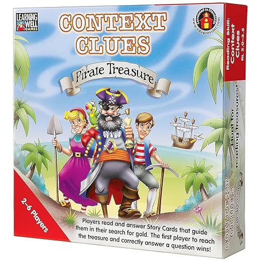 Edupress Learning Well Context Clues: Pirate Treasure Games, Level 2.0-3.5 (EPLRN302)