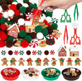 135 Pcs Christmas Gingerbread Man Sensory Bin Items Christmas Candy Counting Sorting Sensory Bin Filler Fine Motor Toys Gingerbread Man Counts for Kids Xmas Counting Toys for Preschool
