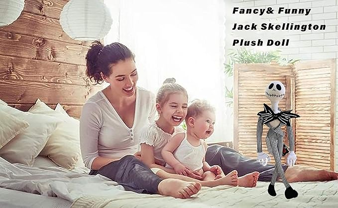 Jack Skellington Plush Doll Nightmare Before Christmas Toys - 20 Inches Pumpkin King Plush Stuffed Baby Dolls (Black)