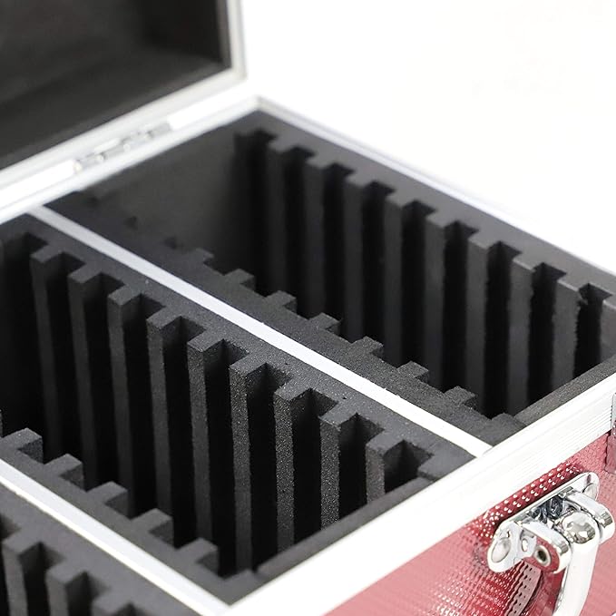 Ursae Minoris Elite Red Aluminum Box with Handle for 30 Certified or Certified-Style Coin Holders NGC, PCGS, ANACS, Elite, Lighthouse, BCW