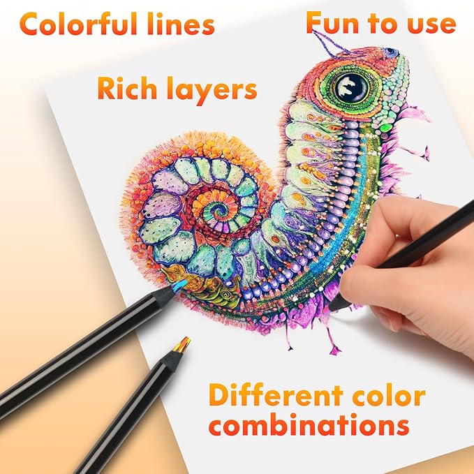 nsxsu Stocking Stuffers Art Supplies, 24 Rainbow Colored Pencils for Adults Kids, Teen Girl Gifts Trendy Stuff, Multicolored Cool Fun Pencil for Drawing Painting Sketch, School Supplies Party Favor