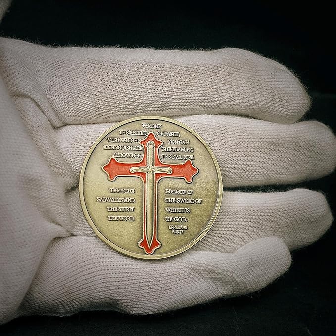 Put On The Whole Armor of God Challenge Coin Templar Knight Coin