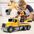 Dwi Dowellin Large Excavator Truck Toy for 3 4 5 6 Year Old Boys,Truck Toy with Sound and Light