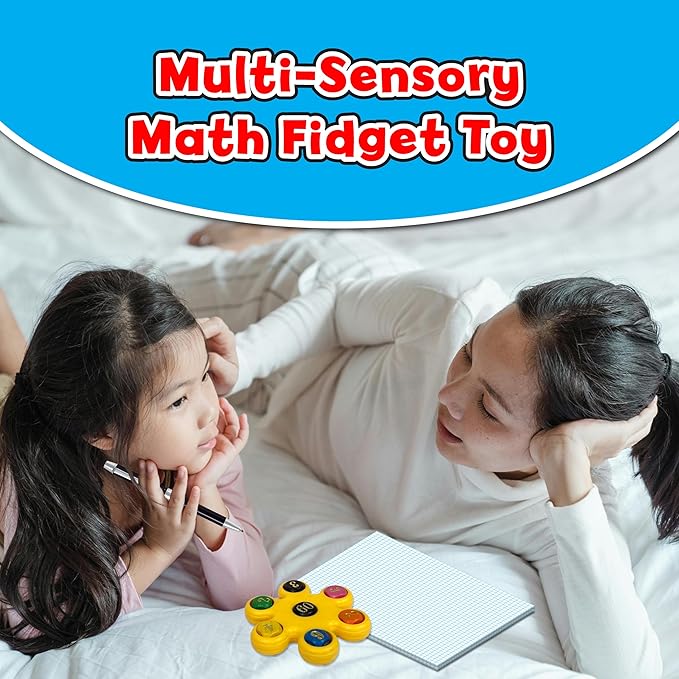 Math Fidget Toys for Kids 8–12, Math Magic Mixer Educational Games with Dice and Score Pad, Handheld Games for Kids, Fidget Game Math Manipulatives