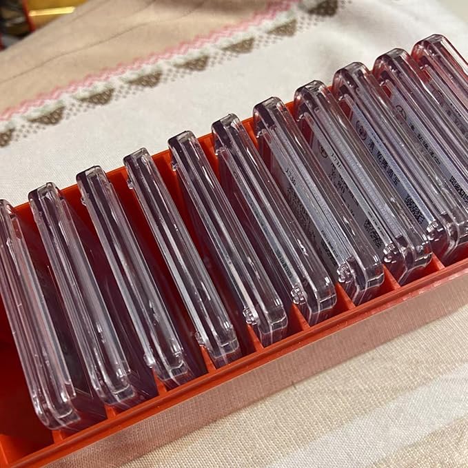 MUDOR 4 Pack Coin Slab Storage Box, Plastic Case Compatible with 20 Slab PCCB PCGS Coin Holders, Olny Box (RED, 4)
