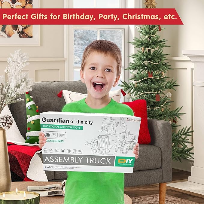 11inches Large Take Apart Trucks Army Toys for Boys Girls Kids 3-10 Year Old Missile Vehicles Anti Aircraft Trucks Toys with Electric Drill Assembly Toy