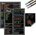 JJPRO Magnetic Dry Erase Menu and Chore Chart Blackboard for Fridge-Weekly Meal Planner Chalkboard,Behavior Chart Chalkboard for Multiple Kids with Notepad Blackboard