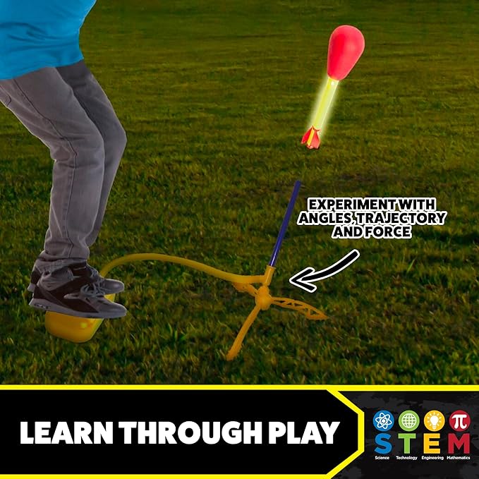 Stomp Rocket Ultra LED Rocket Refills, 2 Rockets - Replacement LED Foam-Tipped Rockets for Kids - Fun Backyard & Outdoor Kids Toys Gifts for Boys & Girls