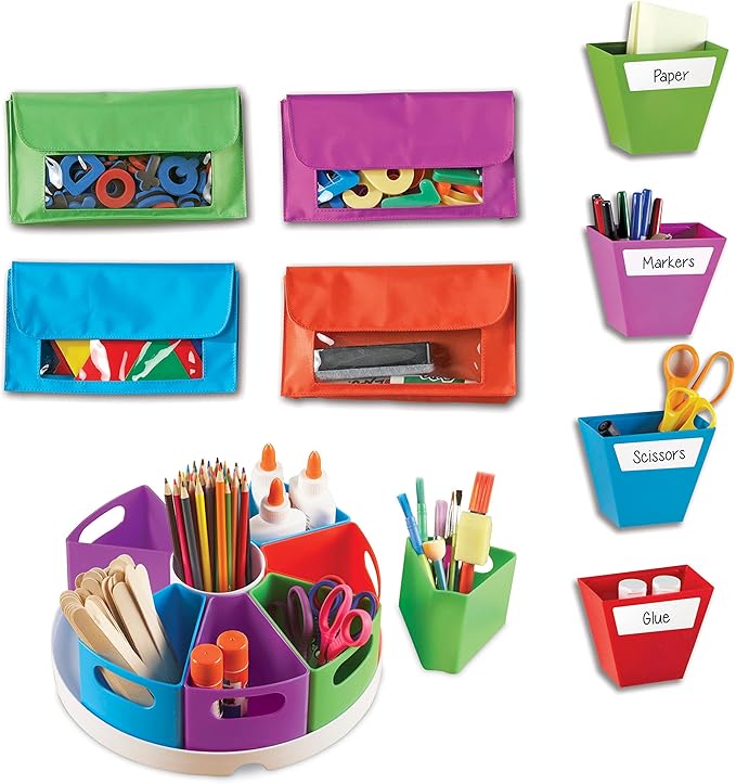 Learning Resources Create-a-Space Storage Bundle, Home School Set, Classroom Accessories, Ages 3+