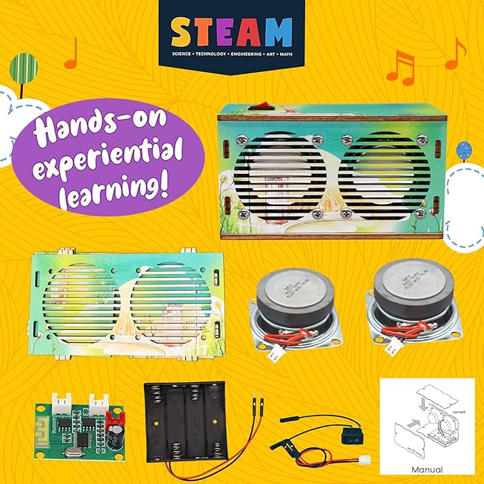 DIY Bluetooth Speaker Kit, Stem Projects for Kids Ages 8-12, STEM Kits for Kids Ages 10-12-14-16, Gifts for 9 10 11 12 13 14 15 16 Year Old Boys Teens (Green)