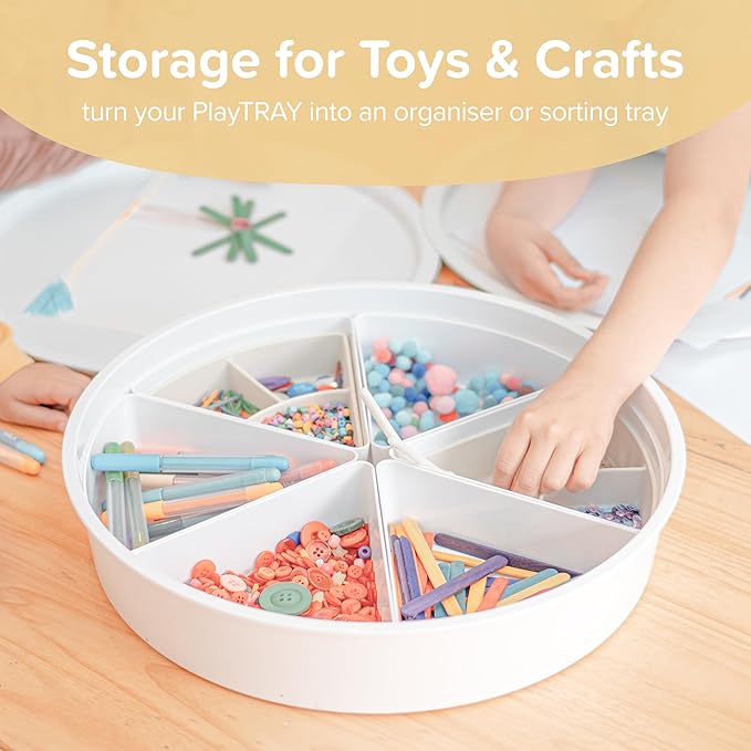 Inspire My Play - 3 x Silicone Sorting and Organising Compartments - Compatible with Sensory PlayTray - Sensory Bin Accessories - Early Development & Activity Toys for Disabled Children - Stone