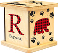 Wooden Piggy Bank for Kids and Adults, Personalized Gift Handmade in USA by BloomOwl, Custom Piggy Bank, Personalized Banks for Kids, Gifts for Baby Boys and Girls (Buffalo Plaid)