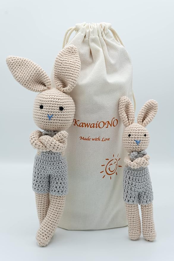 Bunny Family, Bunny Dad Crochet Plushie Doll, Amigurumi Baby/Toddler Doll