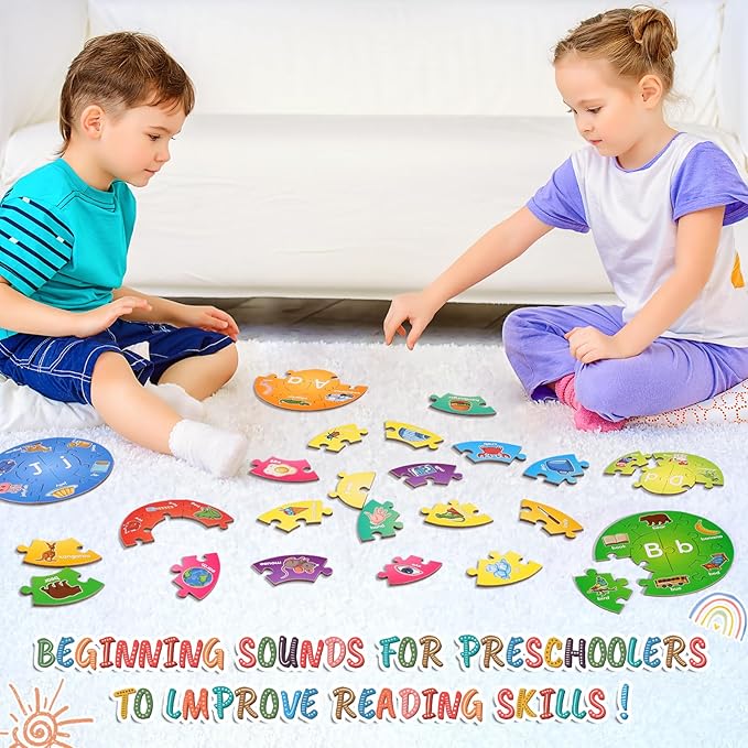 Alphabet Puzzle, ABC Alphabet Learning Toys for Kids Ages 3-5, Pre-k Lowercase Uppercase Letter Game for Toddlers, Kindergarten Classroom Must Haves Educational Preschool Learning Activities