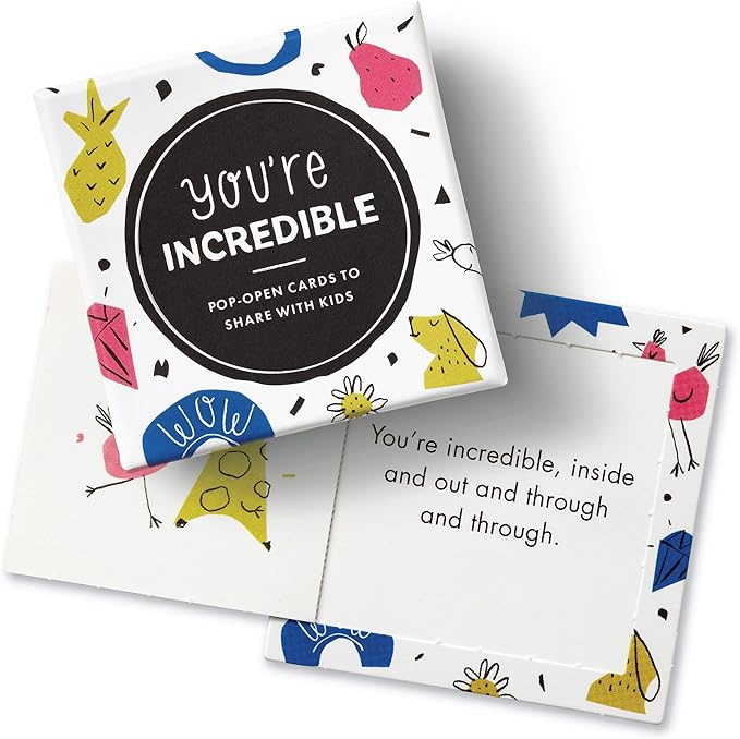 Compendium ThoughtFulls for Kids – 3-Pack of You're Amazing, You Can Do It, You're Incredible – 90 Pop-Open Cards to Share with Kids, Each with a Different Inspiring Message Inside