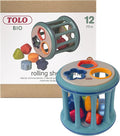 Tolo Rolling Shape Sorter | Interactive Toy for Babies 12+ Months | Includes 6 Colorful Shapes with Rattling Sounds | Develops Shape Recognition, Hand-Eye Coordination & Fine Motor Skills