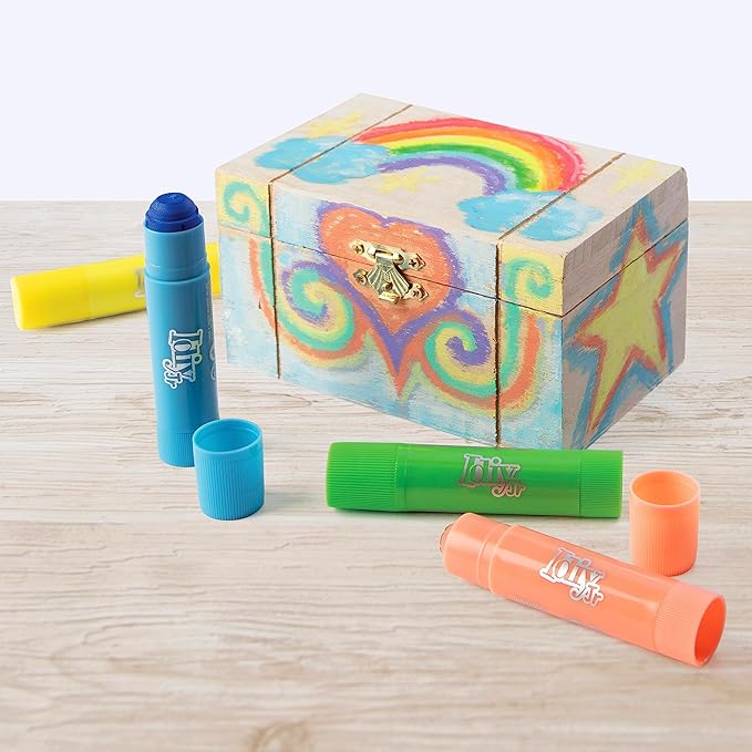 Idiy Tempera Paint Sticks (12pk Metallic Vibrant Colors)-Classroom Back to School Supplies, Summer Camp Art & Crafts Projects, Draw &Paint on Wood, Paper, Ceramic, Canvas! Quick Dry, Non-Toxic,No Mess
