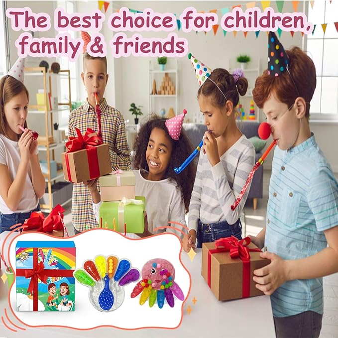 Color Sorting Sensory Toys, Fine Motor Skills Toys for Toddlers, Montessori Toy Preschool Learning Activitie, Sensory Activity Toy for Kids 3+ & Adults Octopus and Peacock