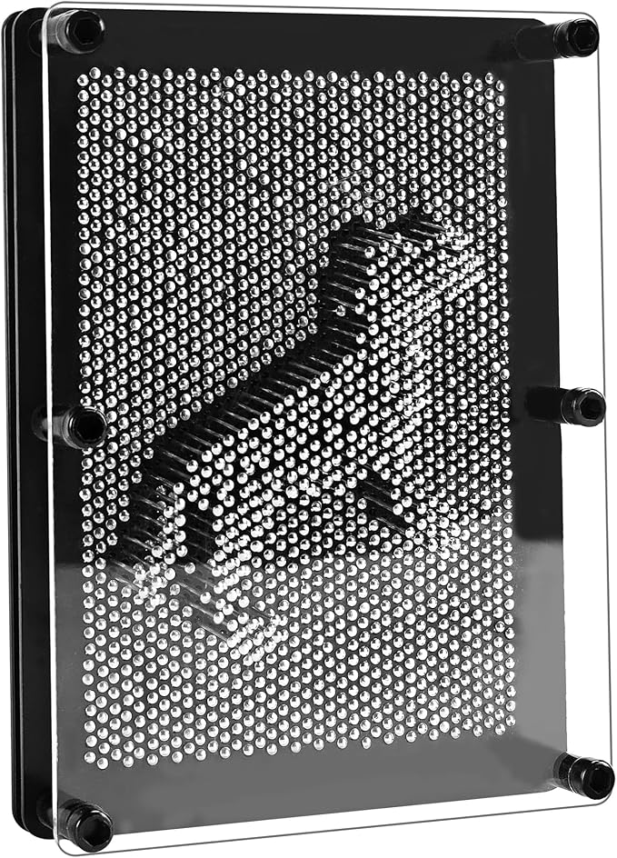 MICKYU Metal 3D Pin Art Sensory Toys Board Games for Kids 8-12
