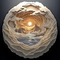 3D Visual Art Puzzles for Adults 500 Pieces Cave Dawn Jigsaw Puzzles for Adults Beautiful Landscape Puzzles 500 Pieces Challenging Family Puzzle