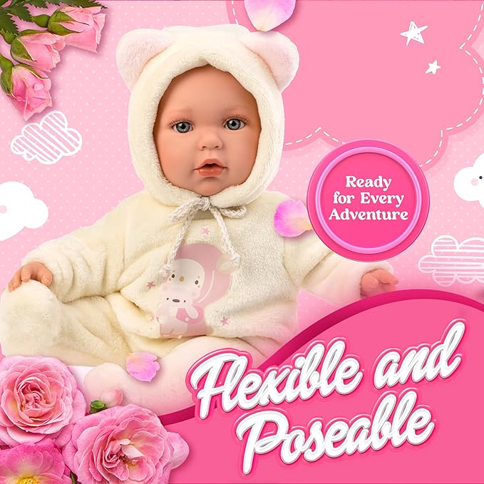 Llorens Soft Body Dolls – Realistic Dolls for Toddlers and Babies in 11.8”, 13.8” & 16.5” Sizes – Premium Quality, Handwashable Cotton Clothing for Kids
