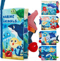 hahaland Baby Books 0-6 Months, Infant Tummy Time Toy Baby Toys 6 to 12 Months Touch Feel Book Baby Gifts for Boy Girl 0-3 Months Learning Toy Baby Christmas Birthday Gifts Stocking Stuffers (Single)