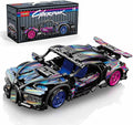 Sosuy Building-Block Race-Car Set, 1:18 Technical Model Kit 473 Pcs DIY Pull-Back Cyberpunk Toy for Boy Girl Kid Age 6+ Year, Birthday Gift for Teen Adult Display, Speed Super Sports Cars Bricks Icons