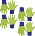 HANDLANDY 4 Pairs Kids Gardening Gloves, Girls Boys Children Garden Work Play Gloves (Green Dot, Small)
