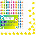 12456 Star Stickers - 12100+ Colorful & 288 Gold Foil Stars, 14 Colors & Designs for Reward Chart (3/8')