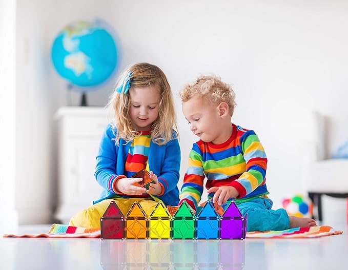 Magnet Tiles Building Blocks for Kids 32 Pieces Magnetic Educational Learning STEM