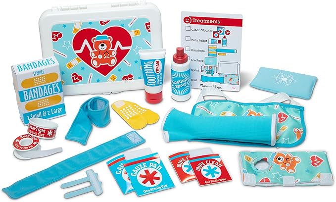 Melissa & Doug Get Well First Aid Kit Play Set – 25 Toy Pieces