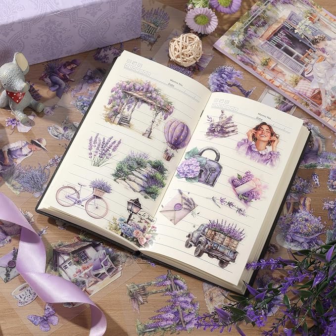 Scrapbooking Stickers 20 Sheets Pre-Cut 120 Pet Stickers People Sticker Books for journaling Scrapbook Supplies Transparent Girls Sticker