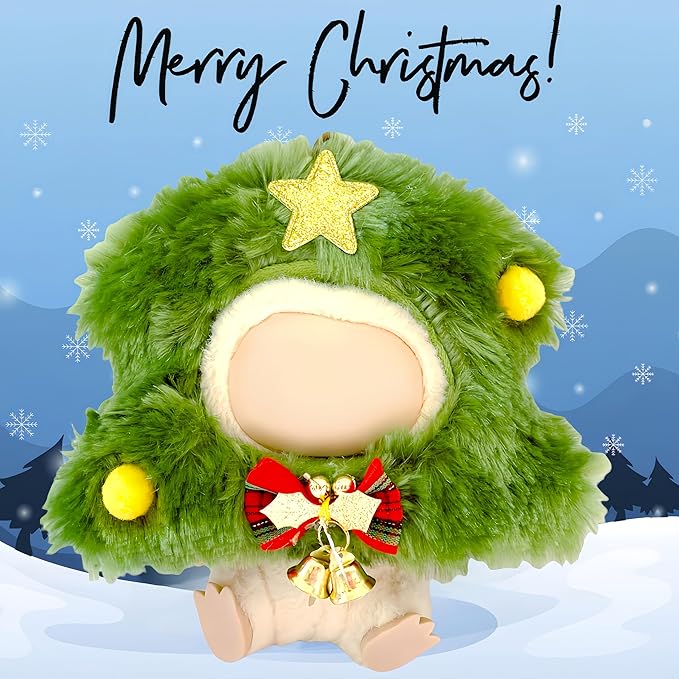 17cm Dolls Clothes Set, Christmas Tree Decor Dolls Clothes Outfit, Adorable Dress Up Clothing Set for Doll Accessories, Christmas Decor Gifts for Kids & Girls (No Doll
