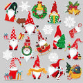 20 Pieces Christmas Thick Gel Clings Christmas Gnome Window Gel Clings Decals Stickers for Toddlers Kids Adults Home Airplane Classroom Nursery Christmas Party Supplies Decoration Removable and