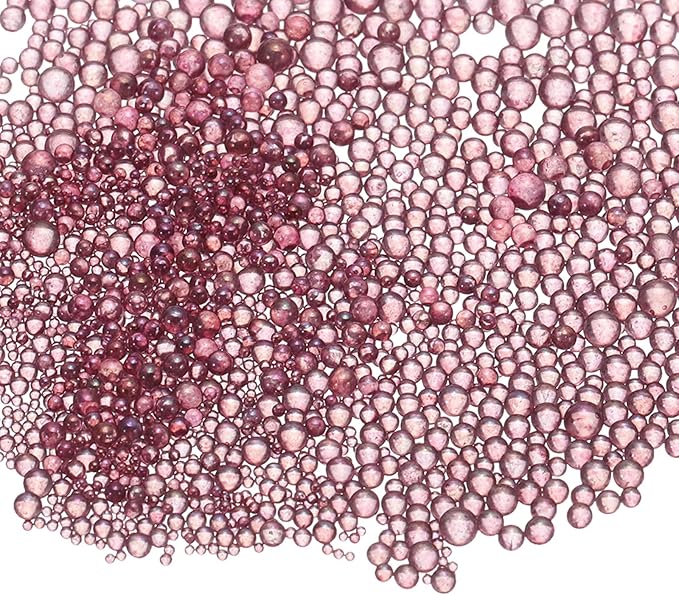 Iridescent Glass Tiny Bubble Beads, 0.4-3mm 10g No Hole Micro Mini Round Korean Purple Water Droplets Beads - Applications: for Resin Filler, Nail Art, Dollhouse Bath Tub