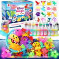 Mocoosy 20 Color Glow in The Dark Magic Water Elf Toy Kit for Kids, Aqua Fairy Water Gel Kit with Magic Gel & Squishy Molds, Make Your Own Squishy Toys & Water Pets, DIY Aqua Art Crafts Birthday Gifts