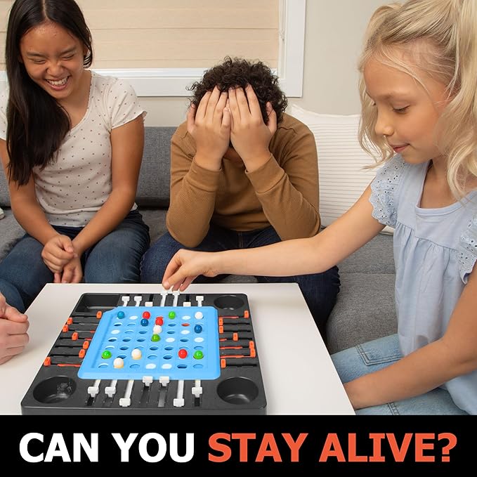 PlayMonster Stay Alive Board Game - Family Game Night, Strategic Game Play, Retro Board Games, The Ultimate Survival, Multi-Player, for Kids, Ages 8+