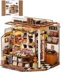 ROBOTIME DIY Miniature House Kit, Tiny House Building Kits，Mini Wooden Furniture Kit for Adults, Dollhouse for Birthday Christmas Craft Hobbies Gift（Henry's Chocolate）