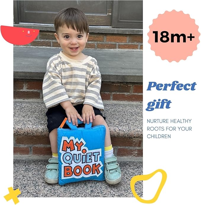 My Quiet Book - Toddler Plane Activities, Car Airplane Montessori Busy Board Book for Toddlers 1-3 - No Parts to Get Lost - Gifts for 1 2 3 4 Year Old Girl, Birthday Gifts Toys Age 2-4