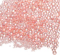 Iridescent Glass Tiny Bubble Beads, 0.4-3mm 10g No Hole Micro Mini Round Coral Pink Water Droplets Beads - Applications: for Resin Filler, Nail Art, Dollhouse Bath Tub