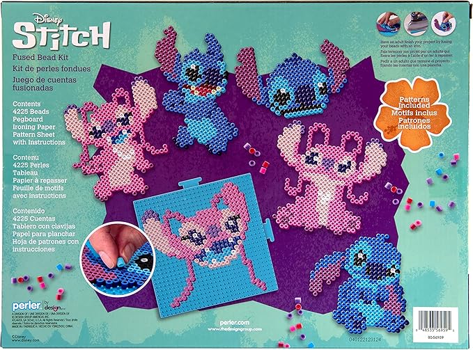 Perler Disney Stitch Kid's Crafts, Pattern Sizes Vary, Multicolor 4429