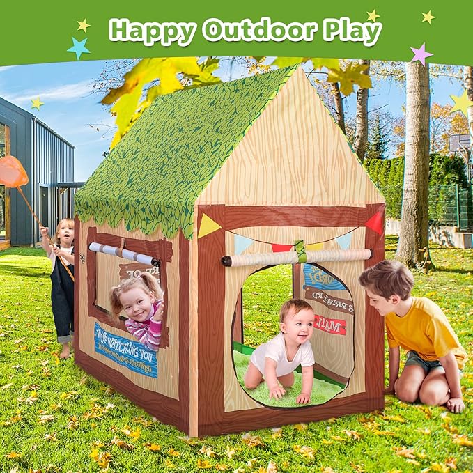 SweHouse Kids Play Tents Indoor: Cute Playhouse Tent for Kids with Padded Play Mat - Toddler Play Tents Boys Fort Play Area Decorations for Birthday
