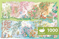 MOMIBOOK 1000 Piece Puzzle for Adults Jigsaw Puzzles of Flower Calendar, Photosensitive Discoloration Painting Image Four Seasons Challenging Impossible Puzzle Unique Party Christmas Birthday Gifts