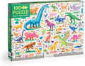 Mudpuppy Mighty Dinosaurs 100 Piece Puzzle – 100 Piece Jigsaw Puzzle with Colorful and Fun Illustrations of Jurassic Creatures for Children Ages 5 and Up
