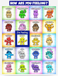 Magnet Feelings Chart for Kids and Toddlers-with Laminated Coat for Extra Protection Feelings Poster for Classroom,Therapy or Home - Emotions Poster Attach to Metal Surfaces, Fridge,Lockers and Doors